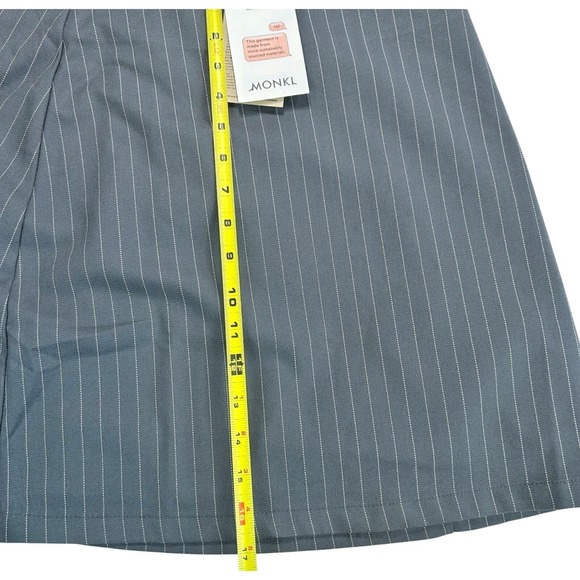 NWT Women Striped Grey Mini Skirt Blair Waldorf Monki US Sz-8 Casual Going Out - Picture 10 of 10